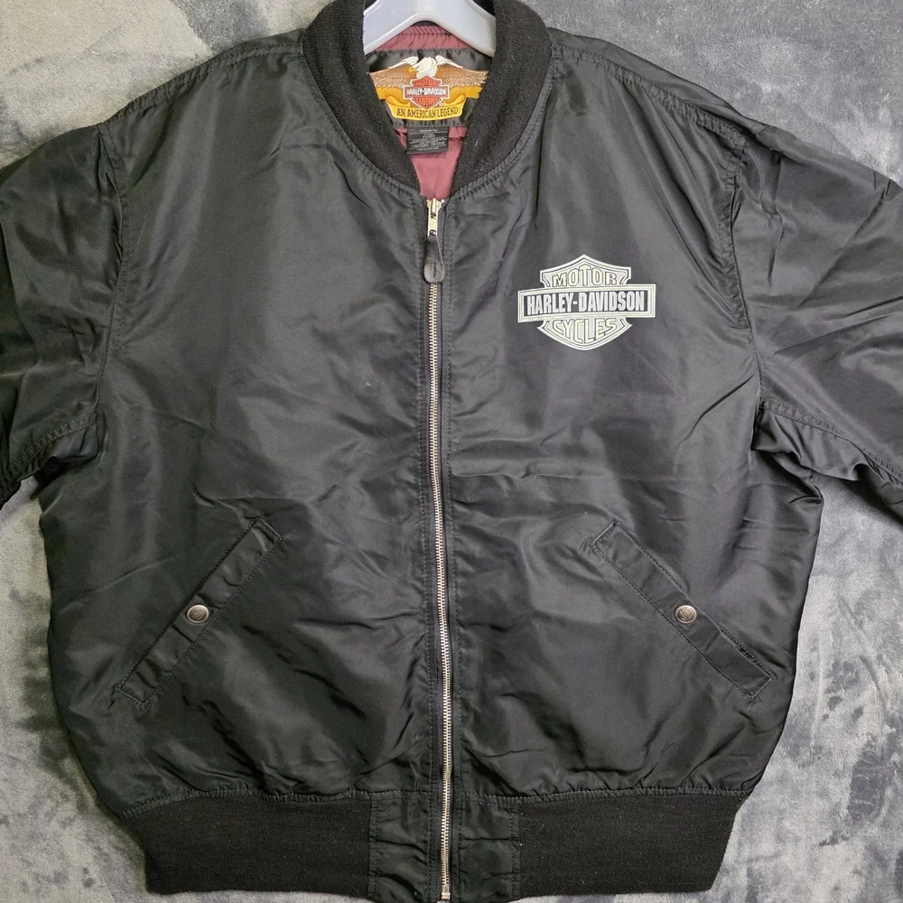Vintage Harley Davidson Bomber Jacket 95th Anniversary Mens XL